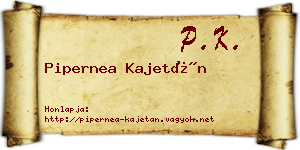 Pipernea Kajetán névjegykártya